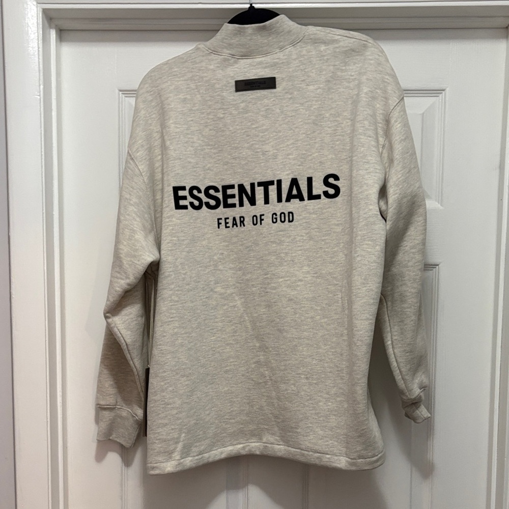 Fear of God Essentials Light Heather Gray Crewneck Sweater